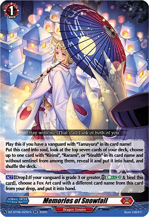 Memories of Snowfall Card Front