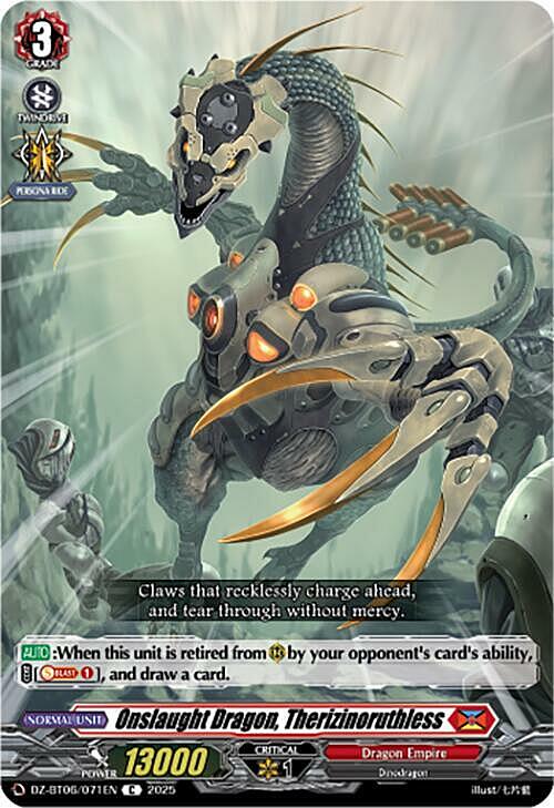 Onslaught Dragon, Therizinoruthless Card Front