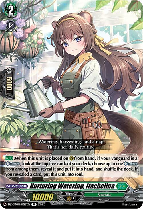Nurturing Watering, Itachelina Card Front