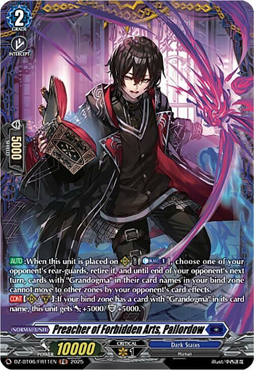 Preacher of Forbidden Arts, Pallordow Card Front