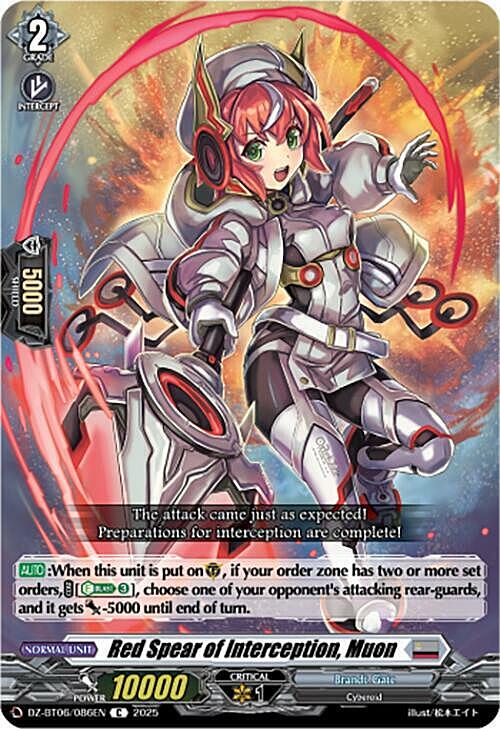 Red Spear of Interception, Muon Card Front