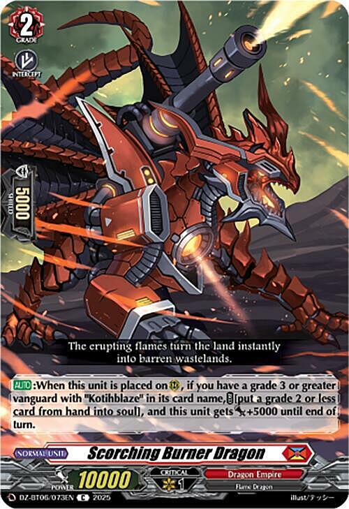 Scorching Burner Dragon Card Front
