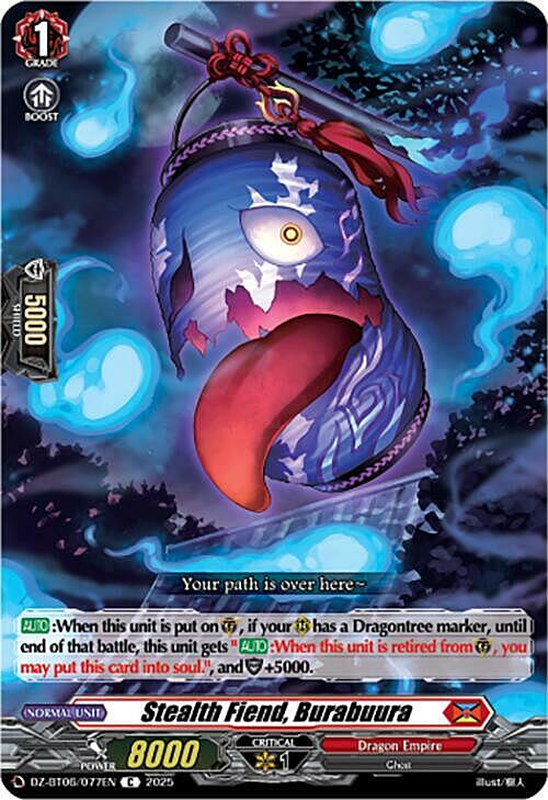 Stealth Fiend, Burabuura Card Front