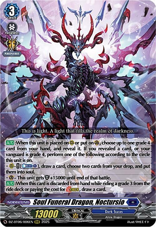 Soul Funeral Dragon, Noctursio Card Front