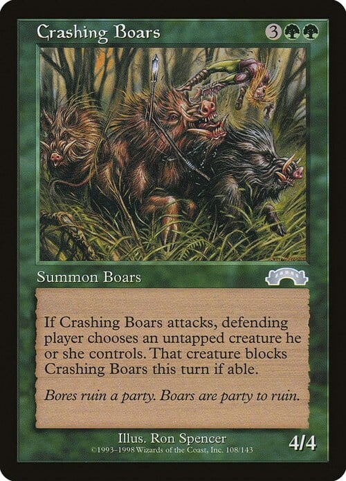 Crashing Boars Card Front