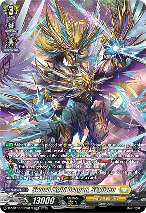 Sword Light Dragon, Skylizen Card Front