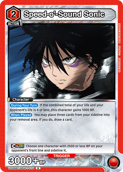 Speed-o'-Sound Sonic Card Front