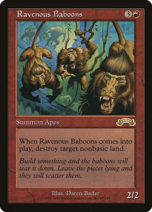 Ravenous Baboons Card Front