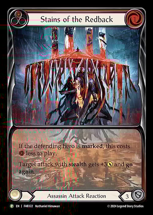 Stains of the Redback - Red Card Front