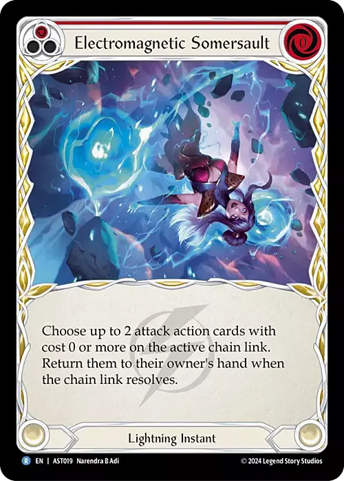 Electromagnetic Somersault (Red) Card Front