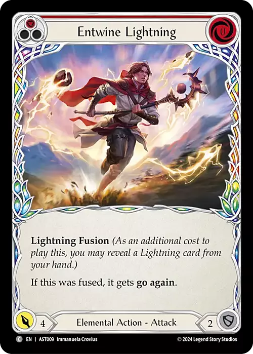 Entwine Lightning (Red) Card Front