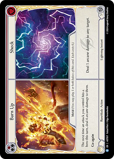 Burn Up // Shock Card Front