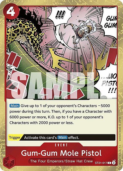 Gum-Gum Mole Pistol Card Front