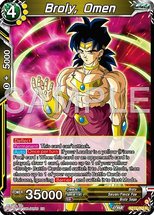 Broly, Omen Card Front