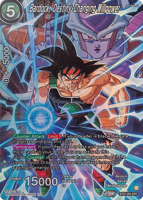Bardock, Destiny-Changing Willpower Card Front