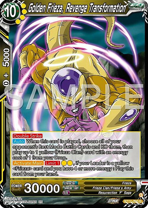 Golden Frieza, Revenge Transformation Card Front