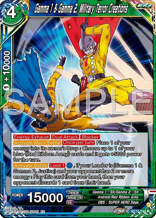 Gamma 1 & Gamma 2, Military Terror Creations Card Front