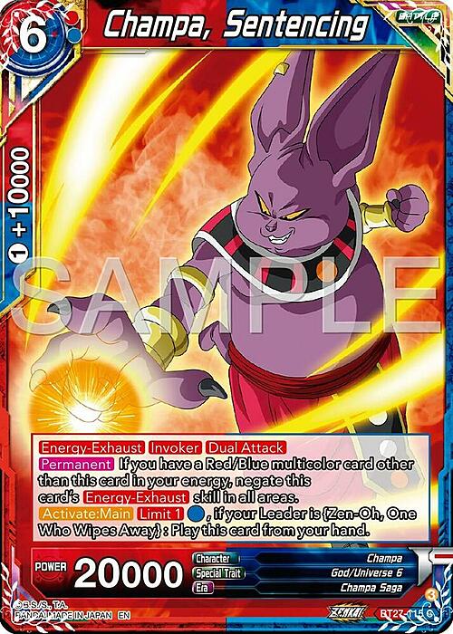 Champa, Sentencing Card Front