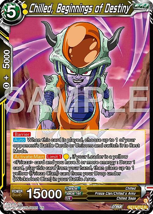 Chilled, Beginnings of Destiny Card Front