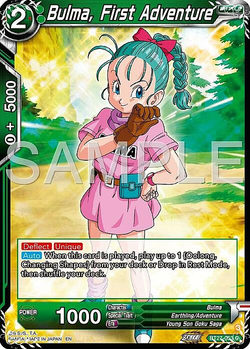 Bulma, First Adventure Card Front