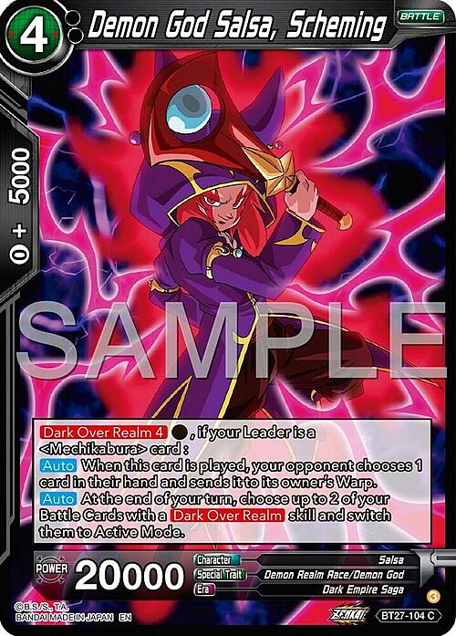 Demon God Salsa, Scheming Card Front