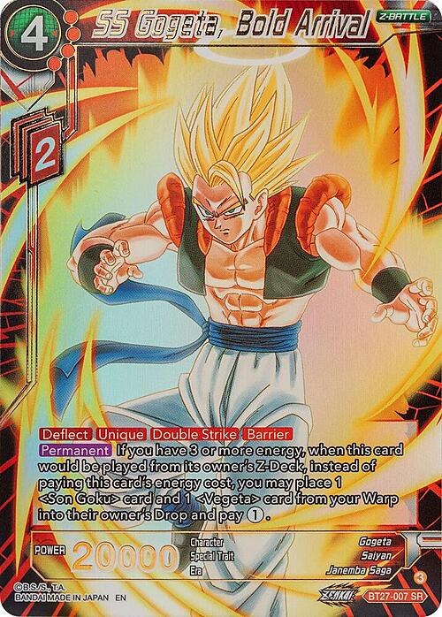 SS Gogeta, Bold Arrival Card Front