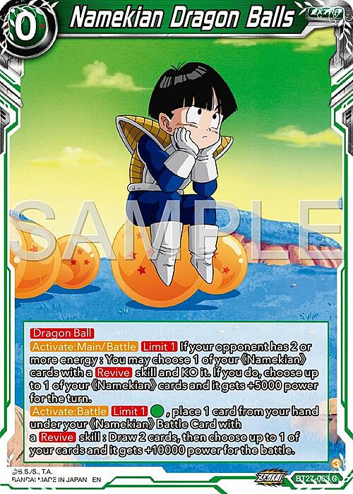 Namekian Dragon Balls Card Front