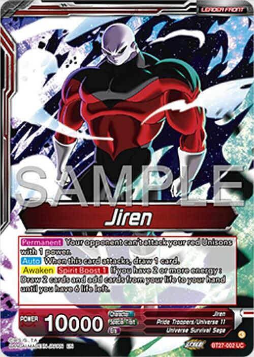 Jiren // Jiren, Warrior Standing Up for Justice Card Front