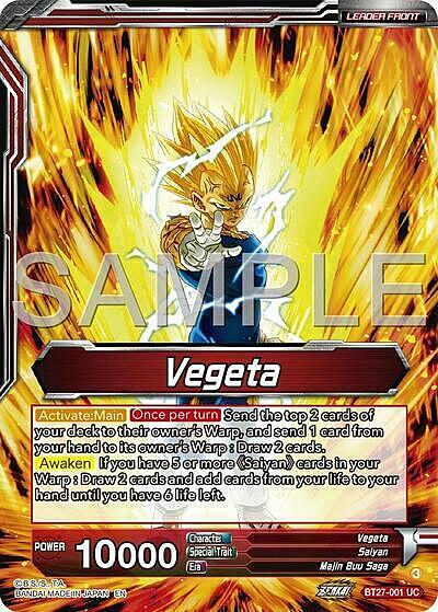 Vegeta // SSB Vegeta, Saiyan Pride Card Front