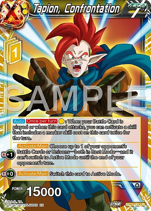 Tapion, Confrontation Card Front