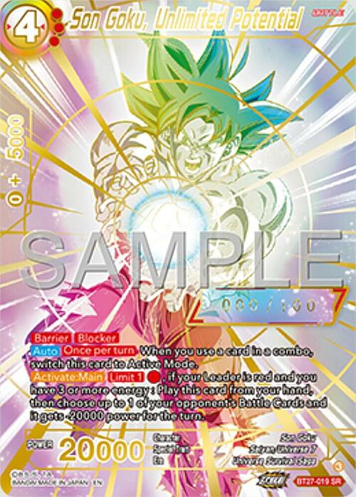 Son Goku, Unlimited Potential Card Front