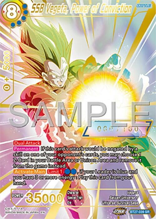 SSB Vegeta, Power of Conviction Card Front