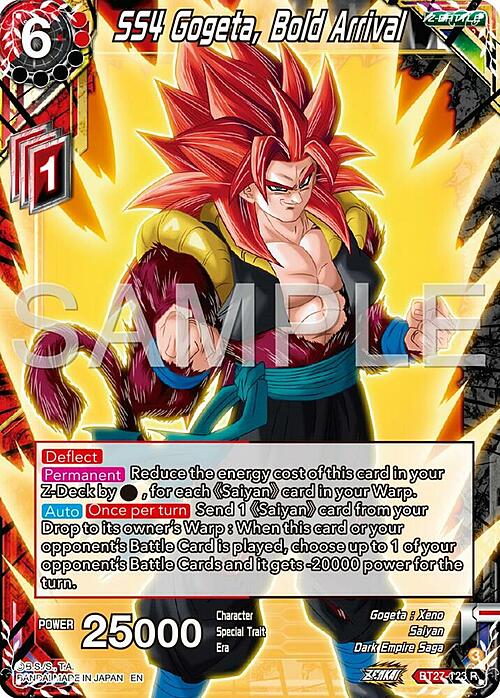 SS4 Gogeta, Bold Arrival Card Front