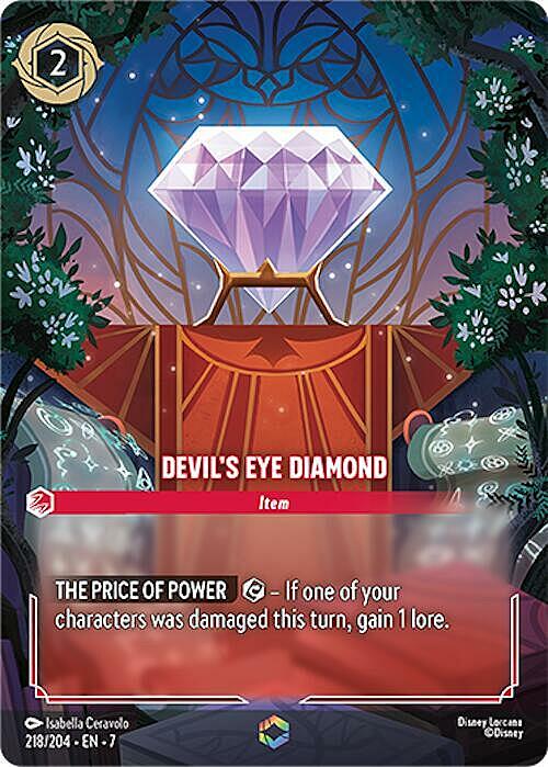 Devil's Eye Diamond Card Front