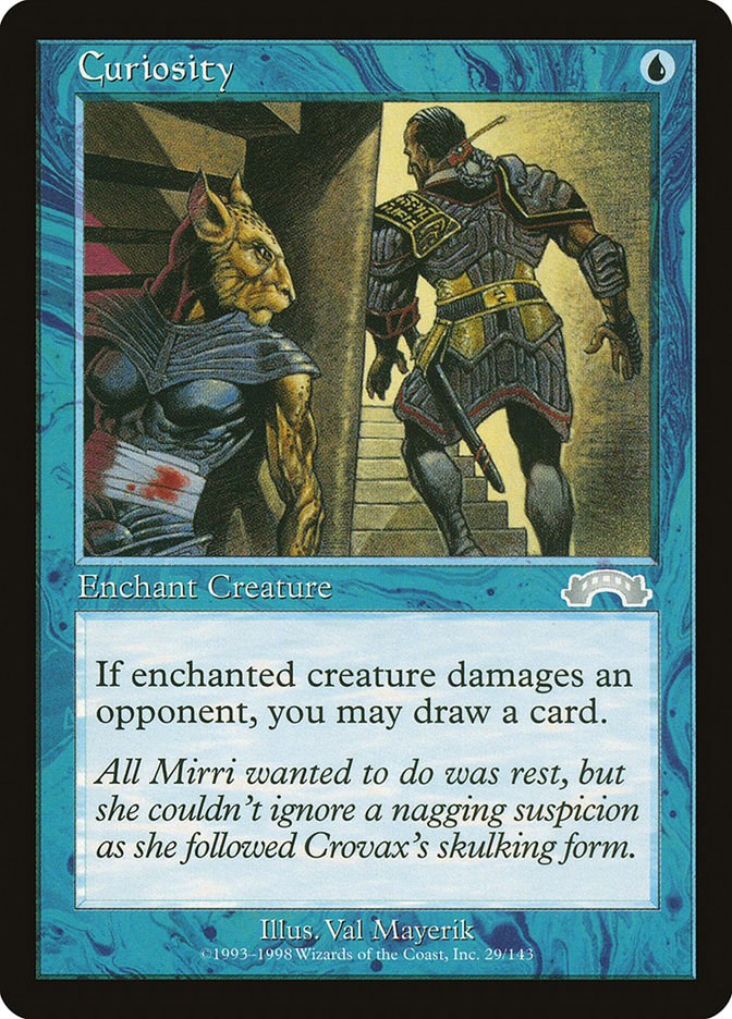 curiosity mtg card [49] [Innistrad] [Foil] – Face to Face Games All Mirri wanted to do was rest Burning Curiosity | Lorwyn Eclipsed
