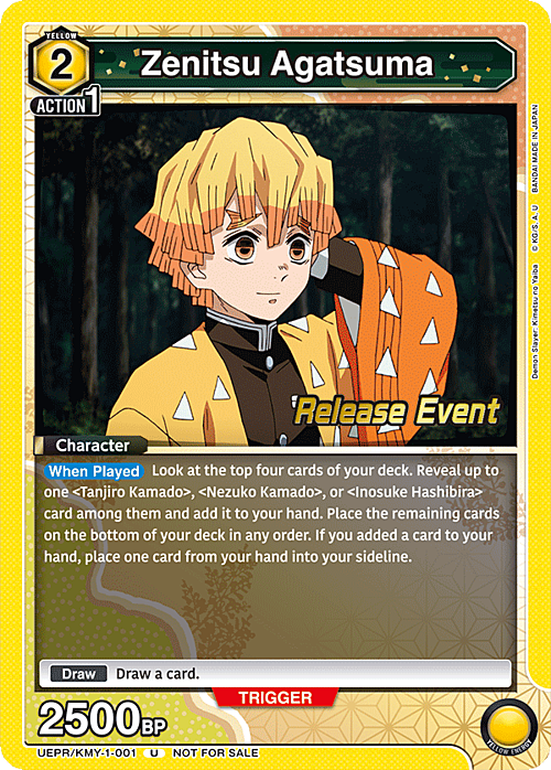 Zenitsu Agatsuma Card Front