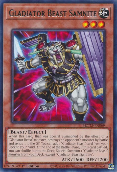 Gladiator Beast Samnite Card Front