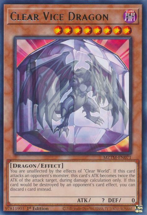Clear Vice Dragon Card Front