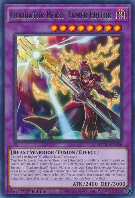 Gladiator Beast Tamer Editor Card Front