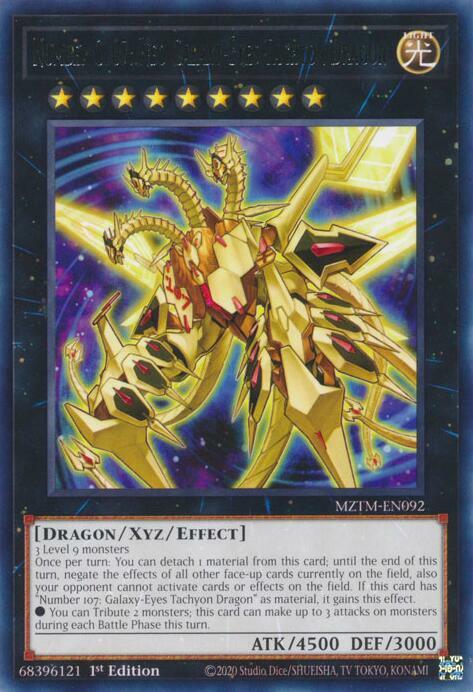 Number C107: Neo Galaxy-Eyes Tachyon Dragon Card Front