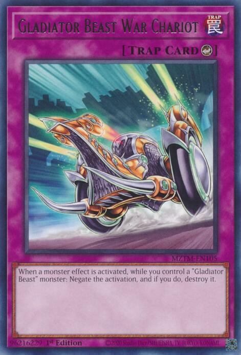 Gladiator Beast War Chariot Card Front