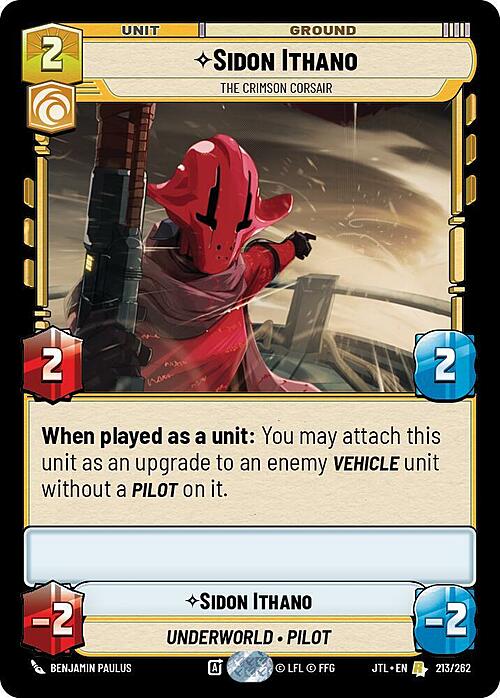 Sidon Ithano - The Crimson Corsair Card Front
