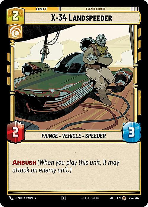 X-34 Landspeeder Card Front