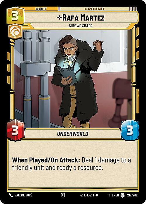 Rafa Martez - Shrewd Sister Card Front