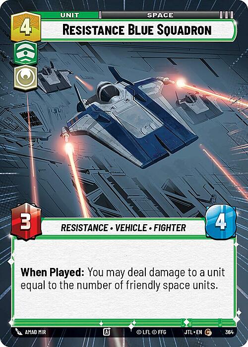 Resistance Blue Squadron Card Front