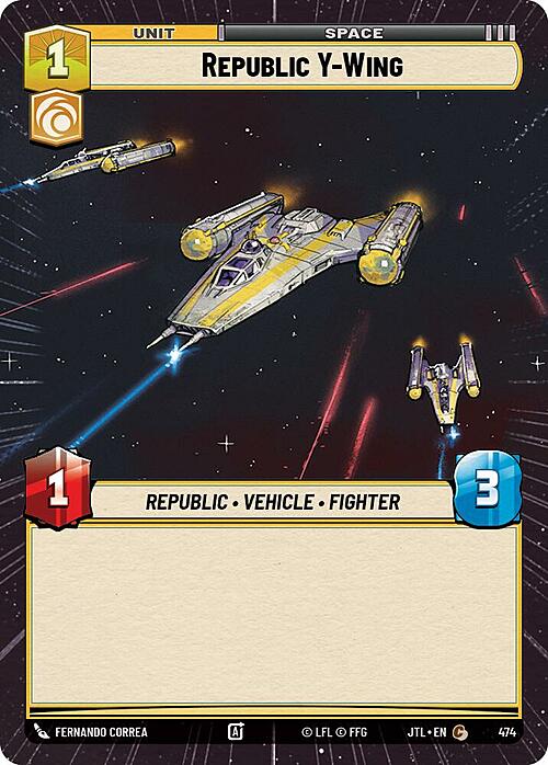 Republic Y-Wing Card Front