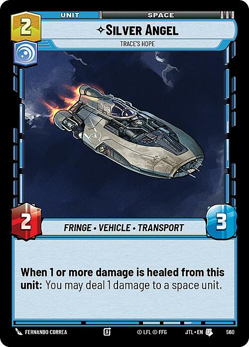 Silver Angel - Trace's Hope Card Front