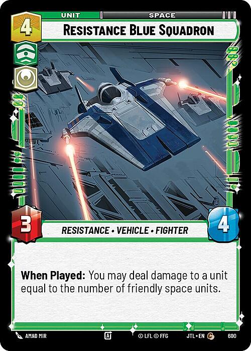 Resistance Blue Squadron Card Front