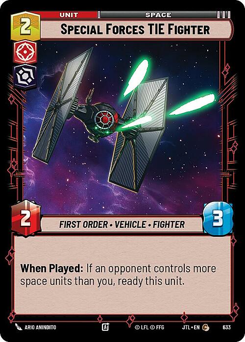 Special Forces TIE Fighter Card Front