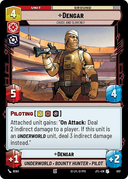 Dengar - Crude and Slovenly Card Front